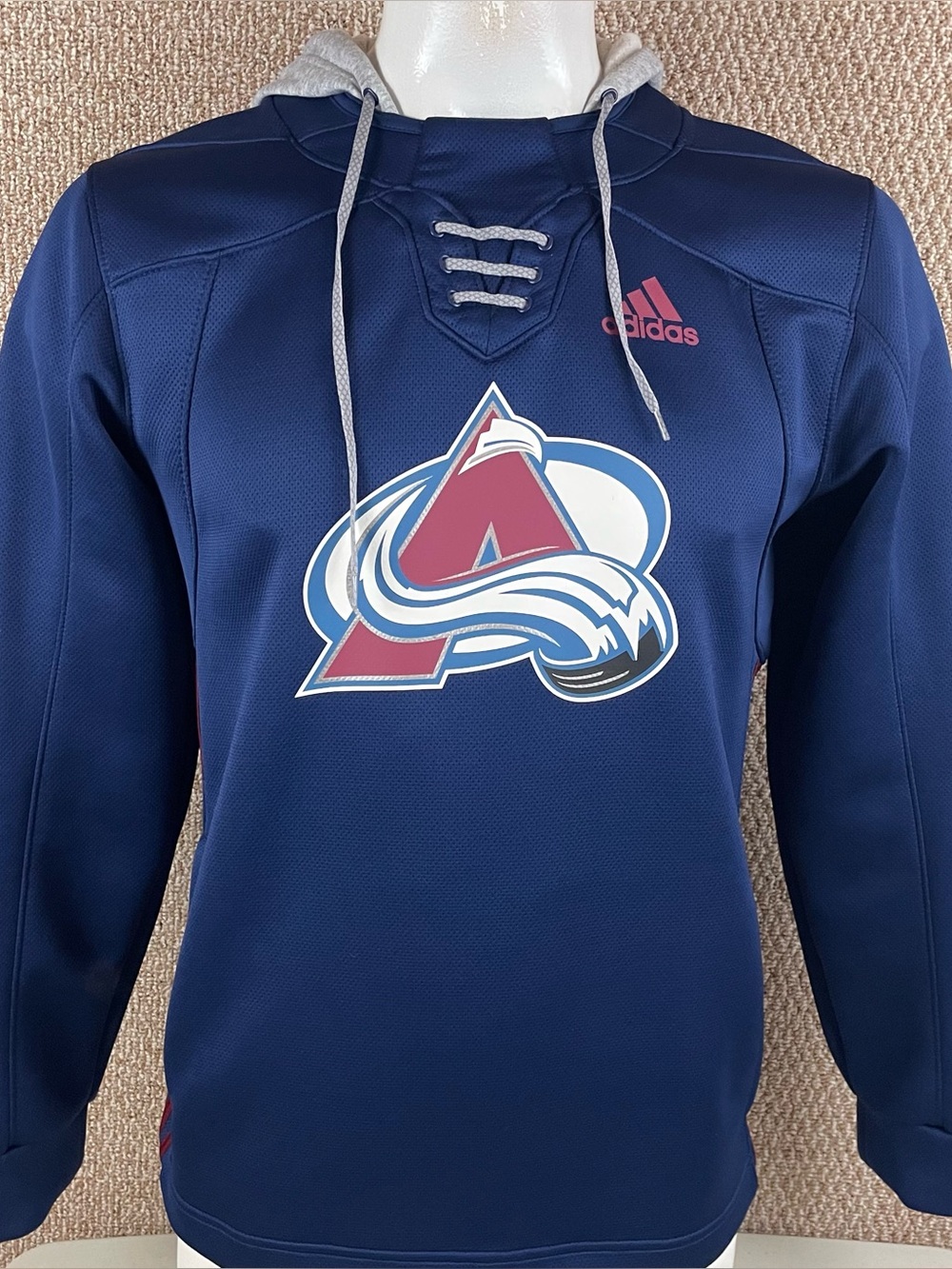 Colorado Avalanche Adidas Hoodie Men M Blue NHL Hockey Team Issued Pockets R1